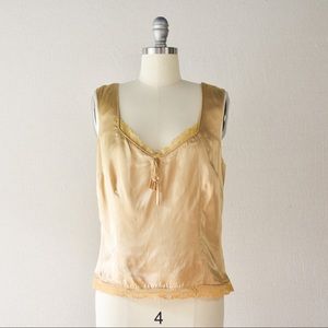 Vintage Silk Charmeuse Lingerie Tank Top Y2K 00s